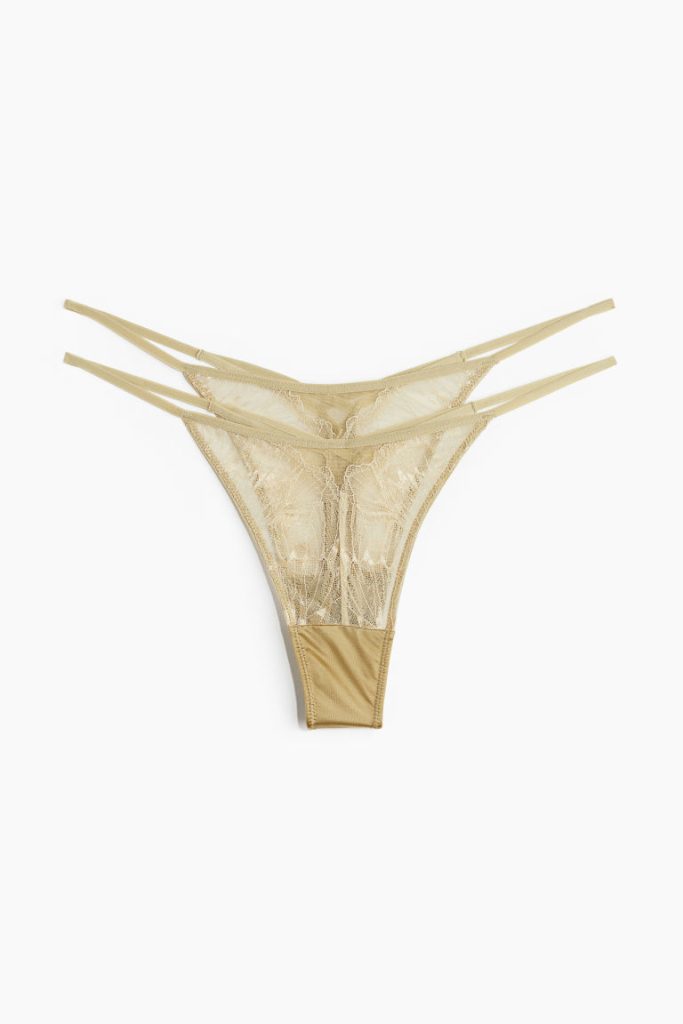 H & M - Set van 2 kanten slips - Tanga Thong - Groen