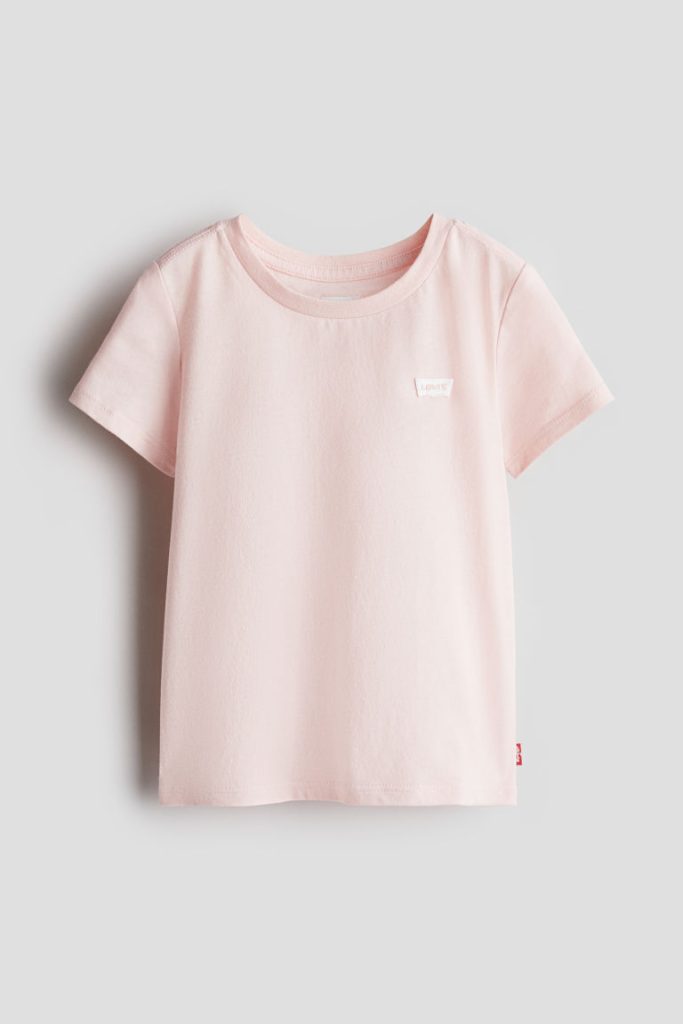 H & M - Batwing T-shirt Met Borstprint - Roze