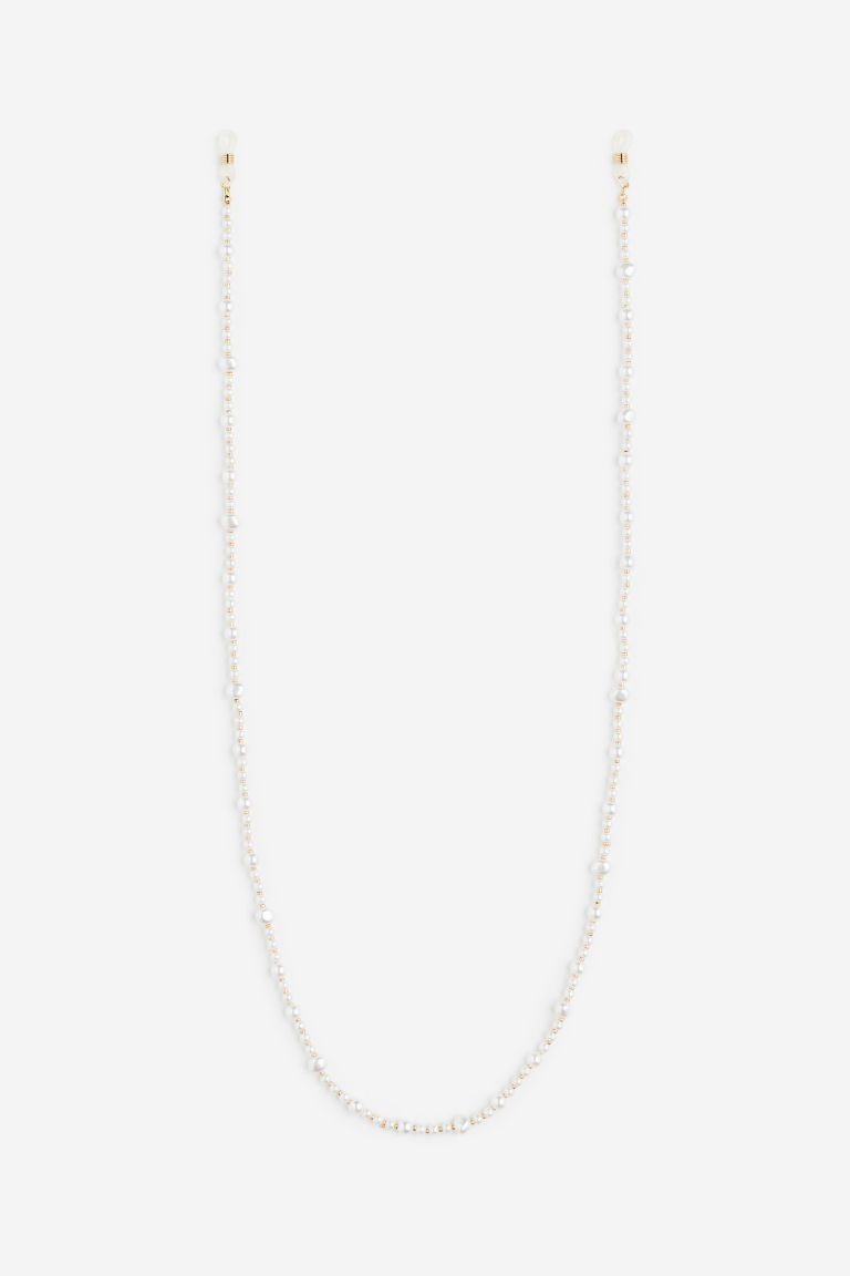 H & M - Brilketting met kralen - Wit