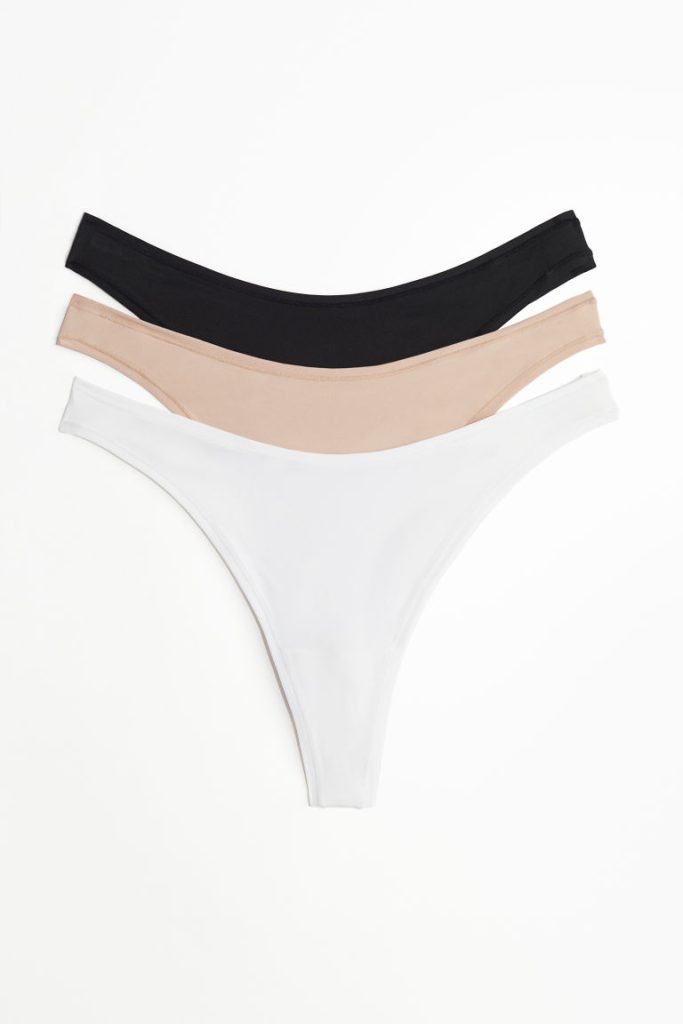 H & M - Set van 3 slips van microvezel - Thong - Wit