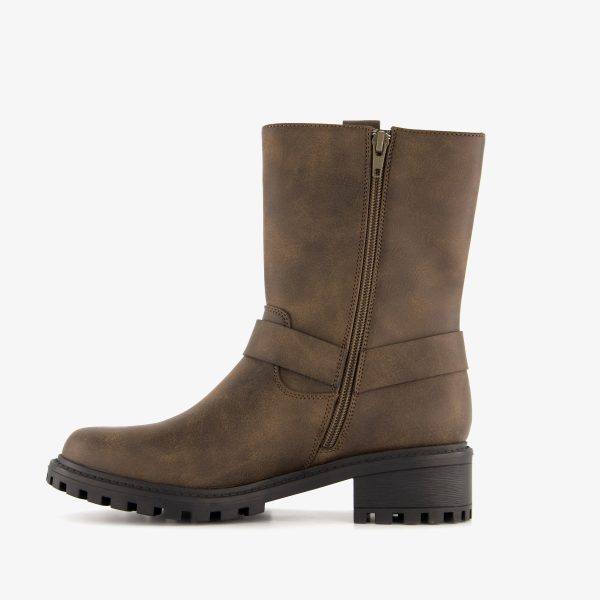 Blue Box dames biker boots bruin