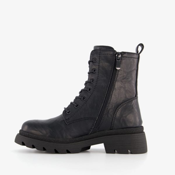 Blue Box dames veterboots zwart