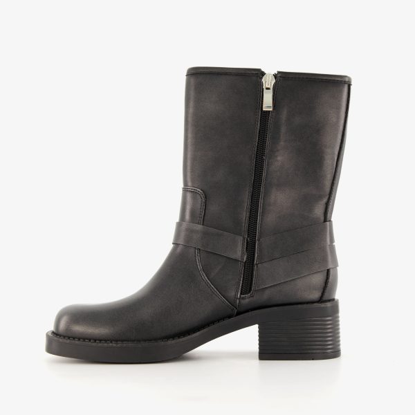 Blue Box dames biker boots zwart