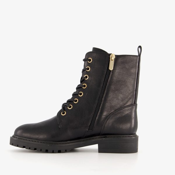 Blue Box dames veterboots zwart