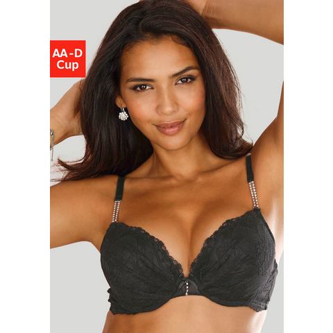 Lascana Push-up-bh Dalia met elegante stras op de schouderbandjes