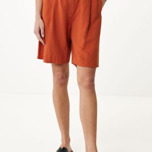 Linnen Shorts Oranje