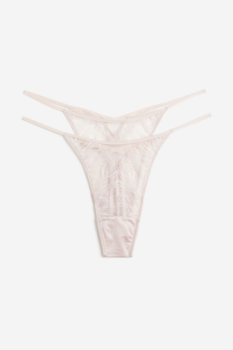 H & M - Set van 2 kanten slips - Thong - Roze