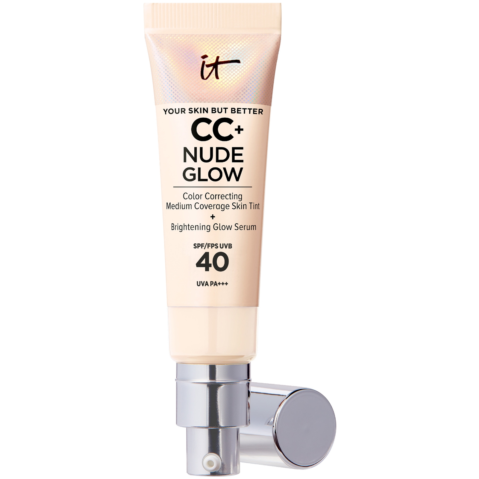 IT Cosmetics CC+ en Nude Glow Lichtgewicht Foundation en Glansserum met SPF40 32 ml (Verschillende Tinten) - Fair Ivory