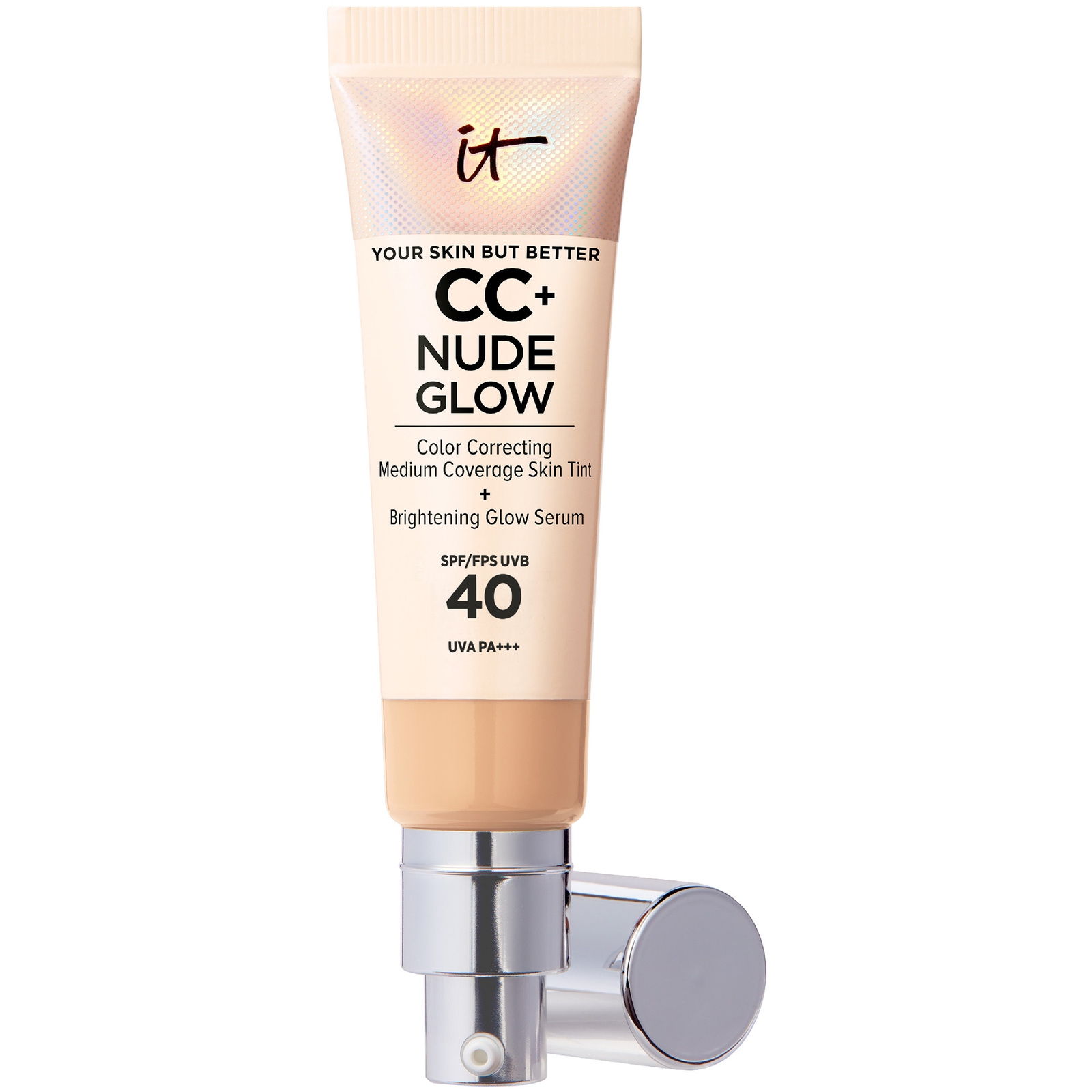 IT Cosmetics CC+ en Nude Glow Lichtgewicht Foundation en Glansserum met SPF40 32 ml (Verschillende Tinten) - Medium