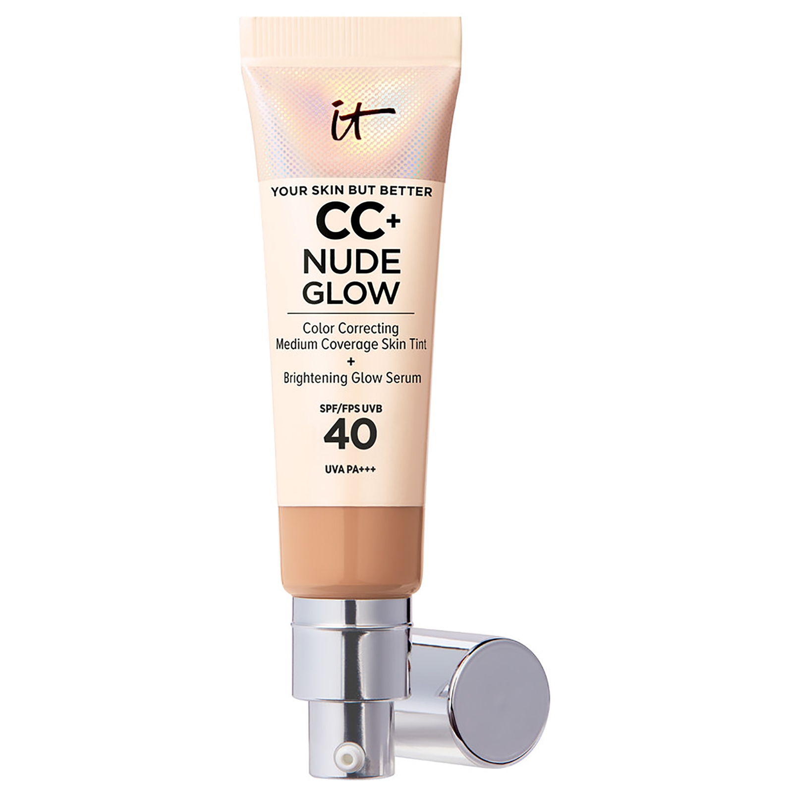 IT Cosmetics CC+ en Nude Glow Lichtgewicht Foundation en Glansserum met SPF40 32 ml (Verschillende Tinten) - Medium Tan
