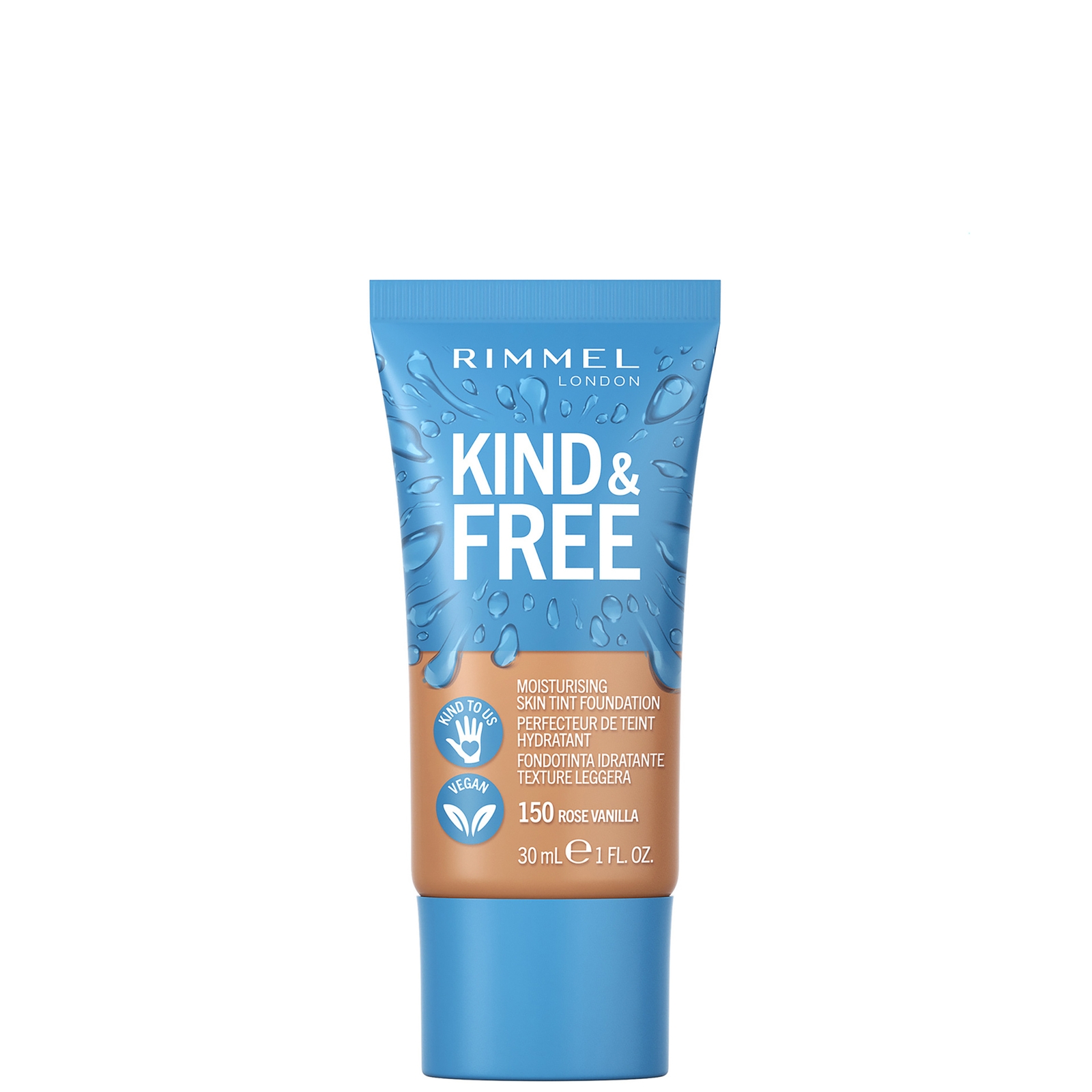 Rimmel Kind and Free Skin Tint Moisturising Foundation 30ml (Various Shades) - Rose Vanilla