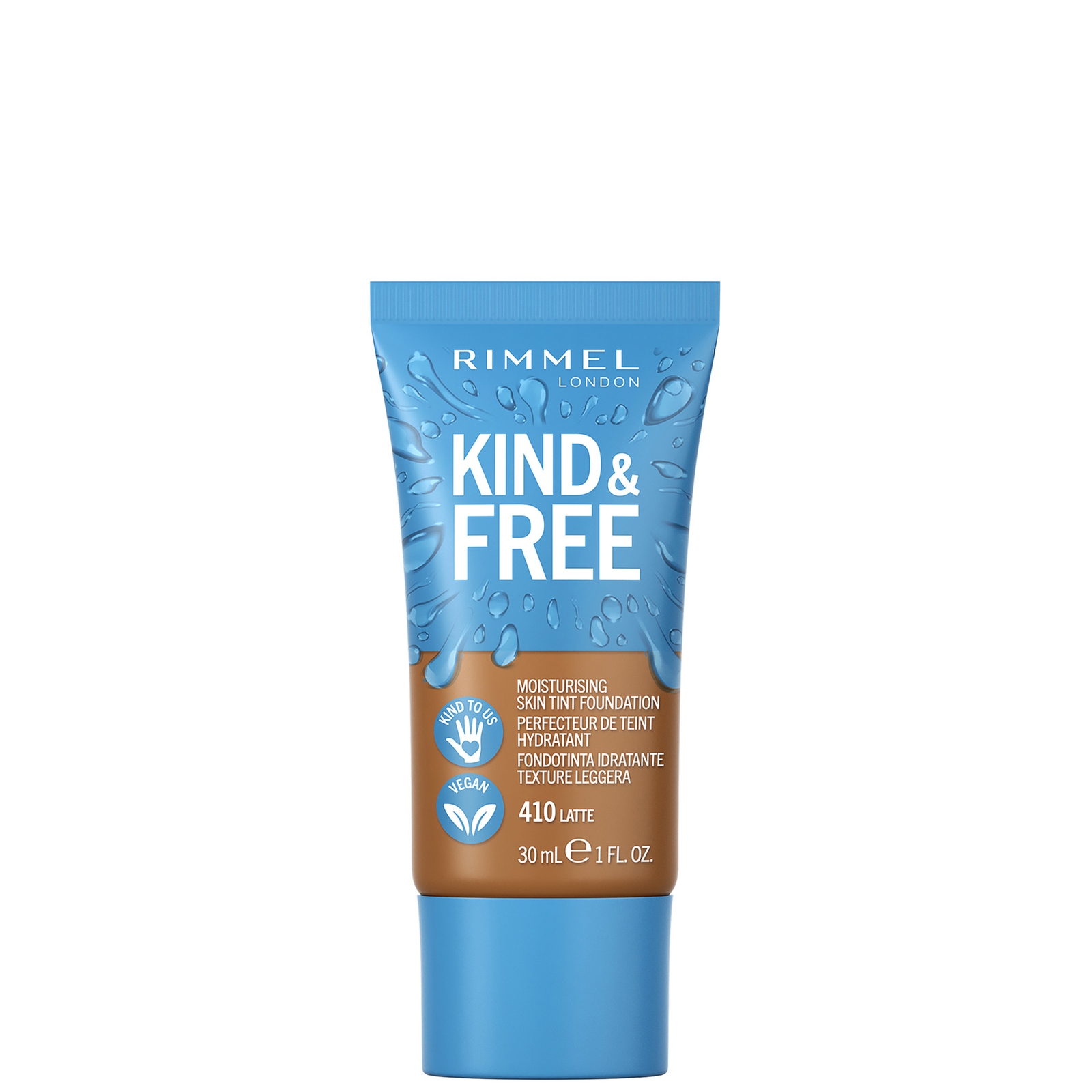 Rimmel Kind and Free Skin Tint Moisturising Foundation 30ml (Various Shades) - Latte