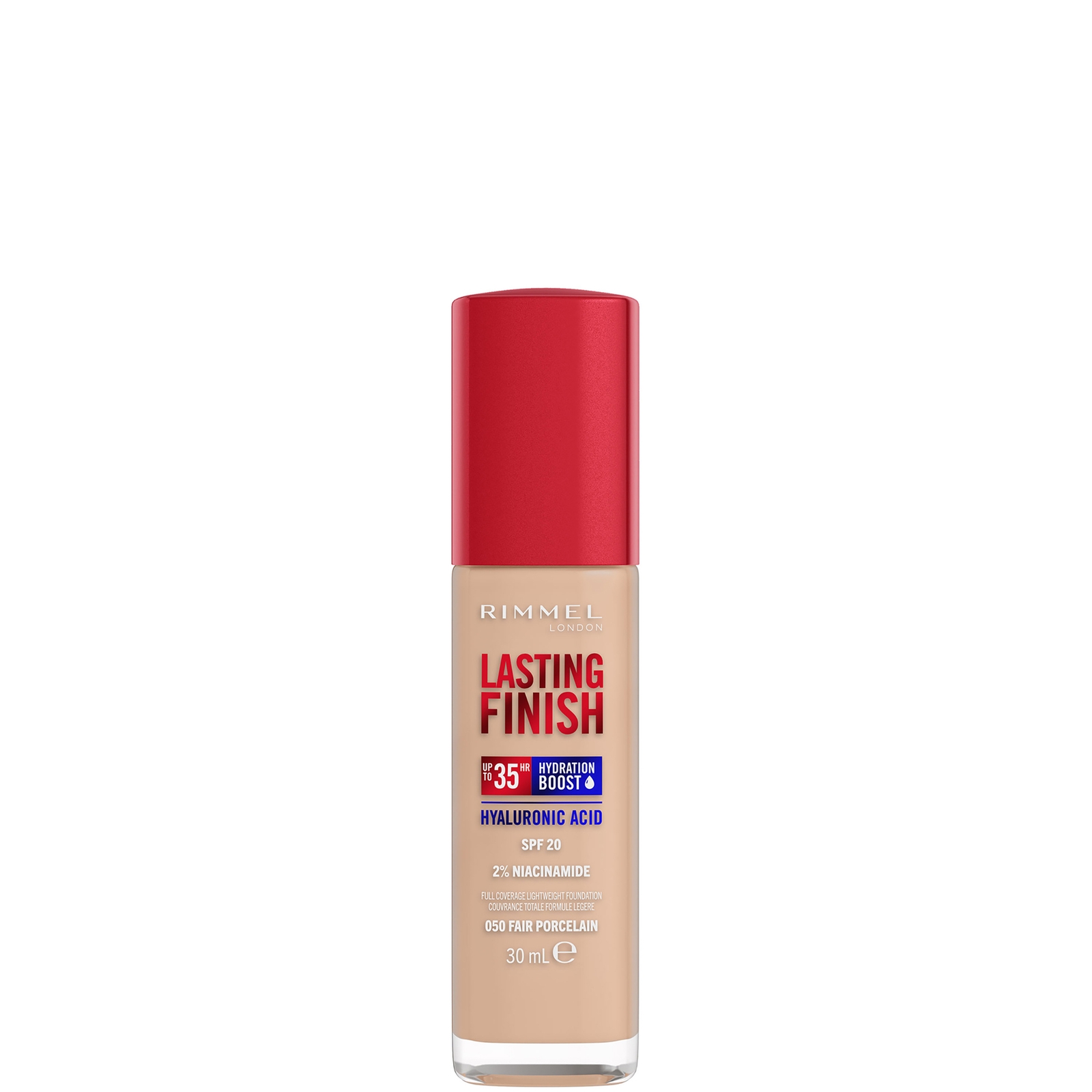 Rimmel Lasting Finish 35Hr Foundation 30 ml (Verschillende Tinten) - 050 Fair Porcelain