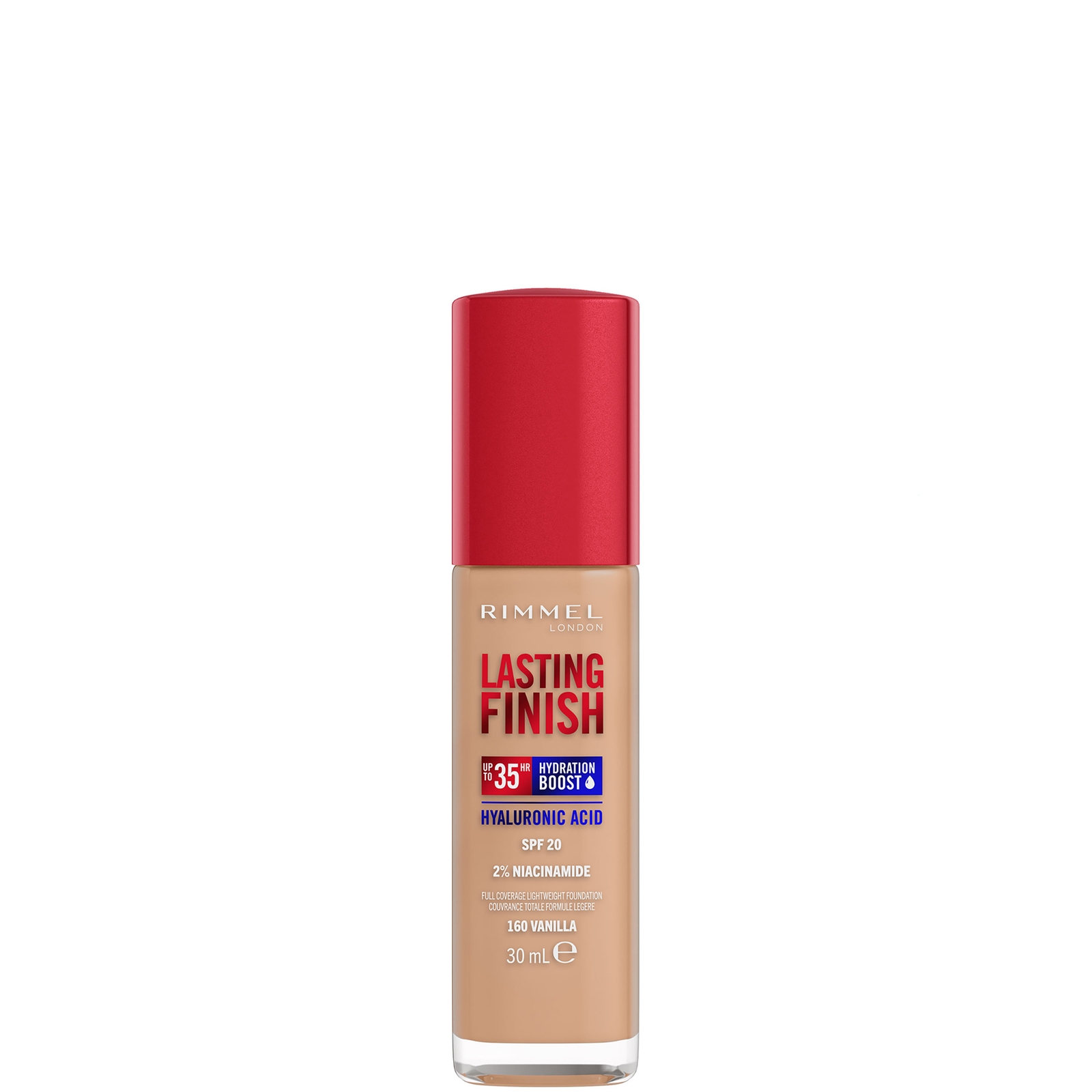 Rimmel Lasting Finish 35Hr Foundation 30 ml (Verschillende Tinten) - 160 Vanilla
