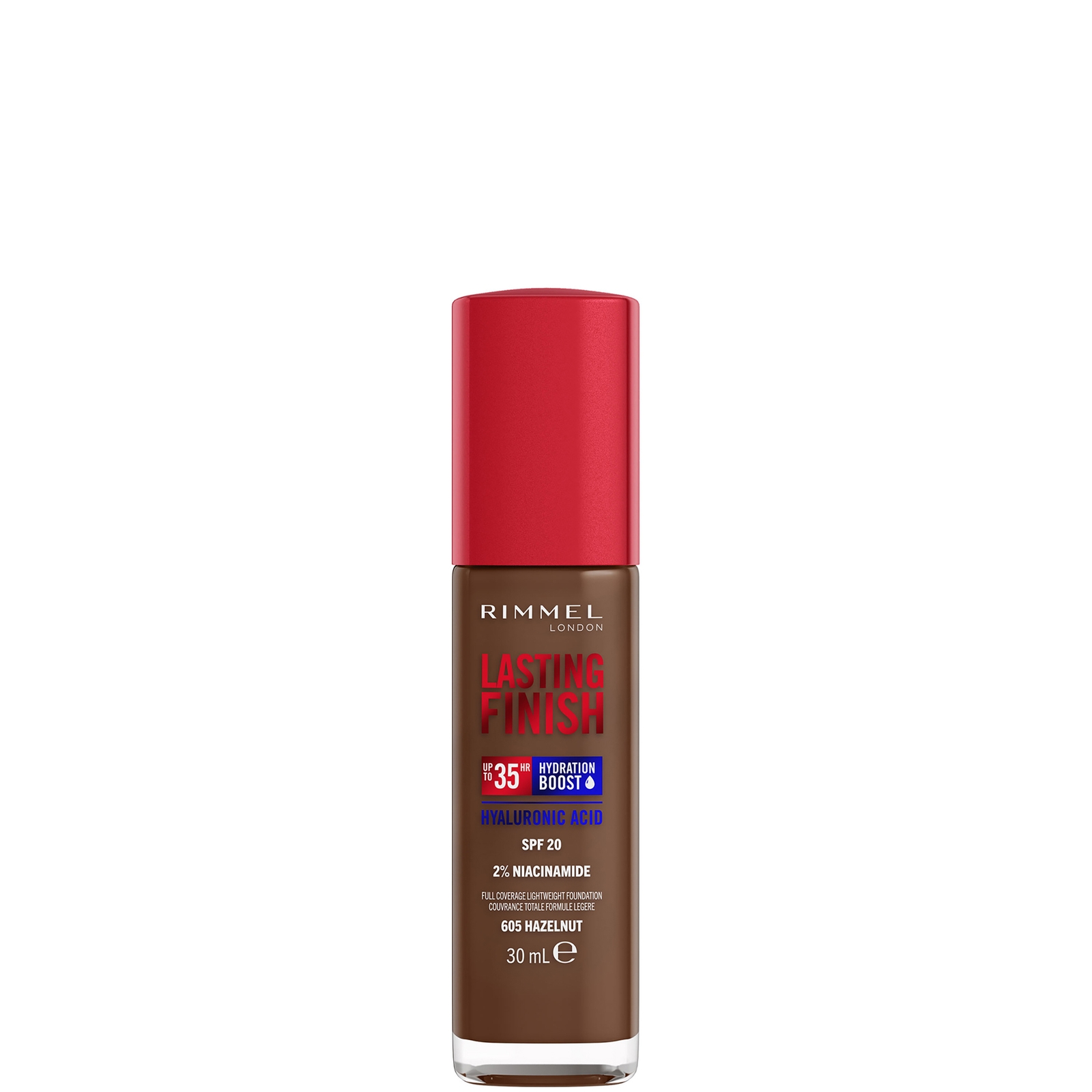Rimmel Lasting Finish 35Hr Foundation 30 ml (Verschillende Tinten) - 605 Hazelnut