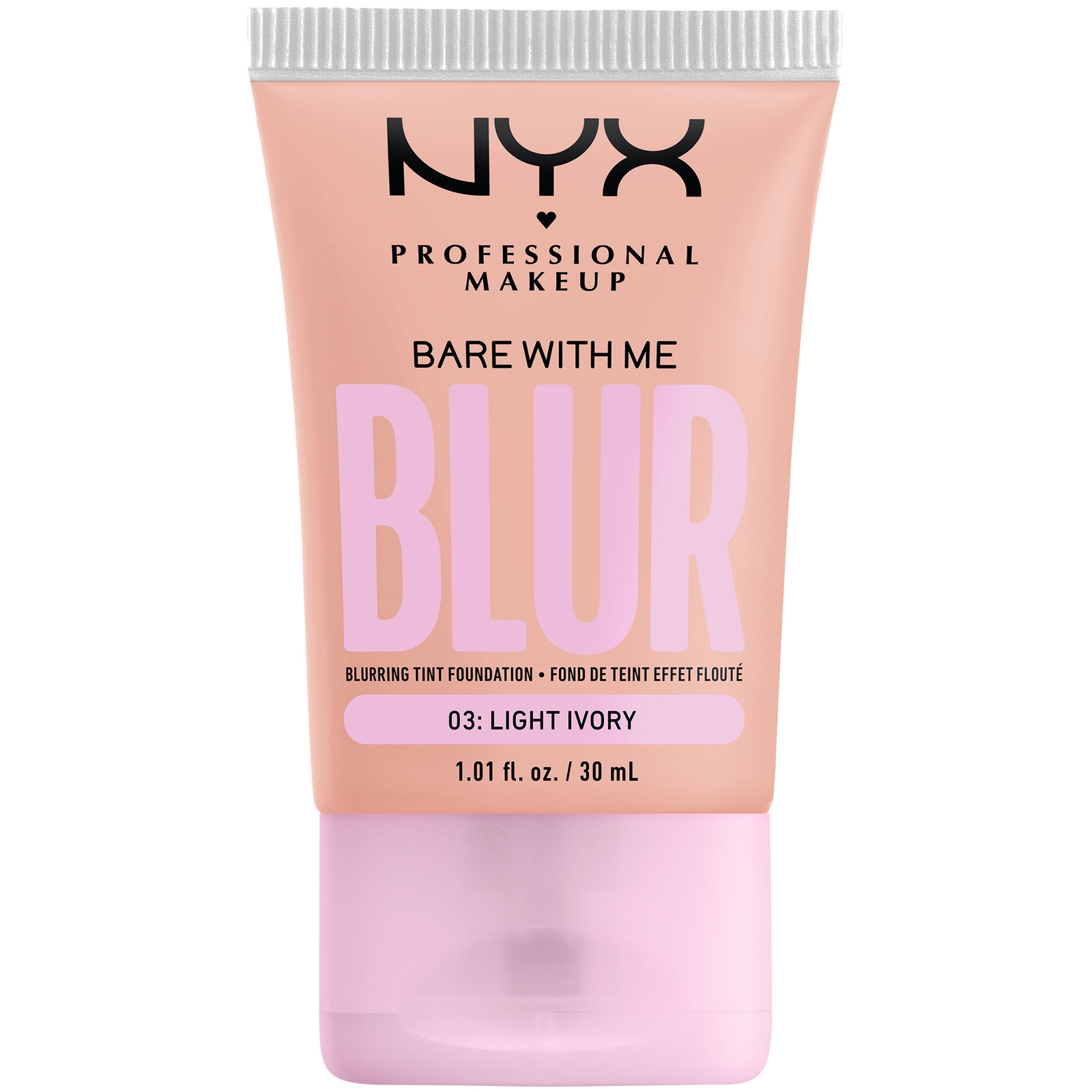 NYX Professional Makeup Bare With Me Blur Gekleurde Foundation 30 ml (Verschillende Tinten) - Light Ivory
