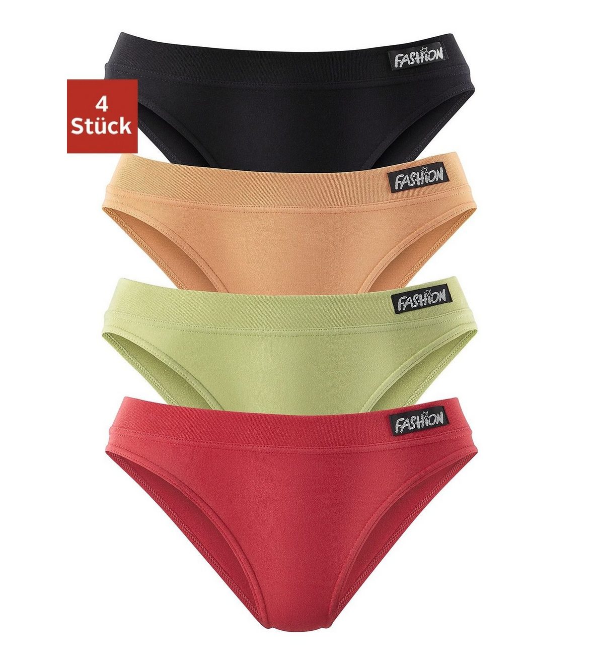 Petite fleur Jazz-hipsters van elastisch katoen (4 stuks