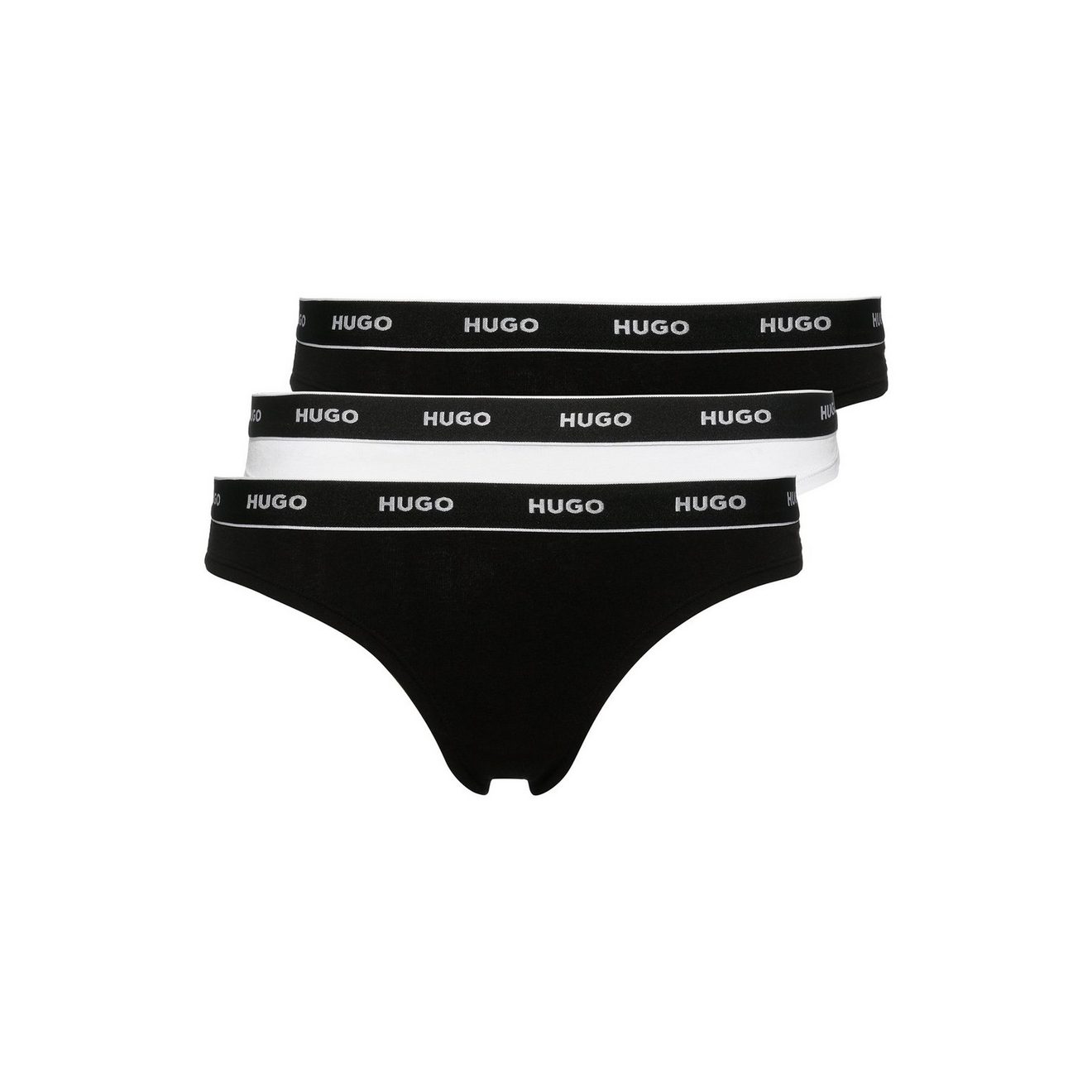 HUGO underwear String TRIPLET THONG STRIPE met hugo logo-elastisch tailleband (3 stuks)
