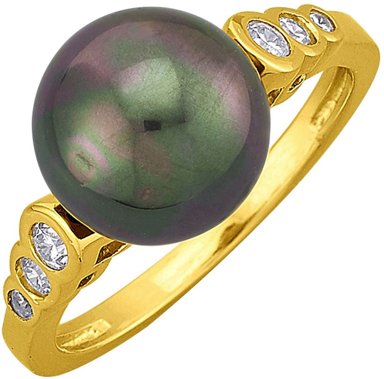 Firetti Ring Sieraad cadeau zilver 925 damesring ring met zirkonia (synth.) - met schelp kernparel