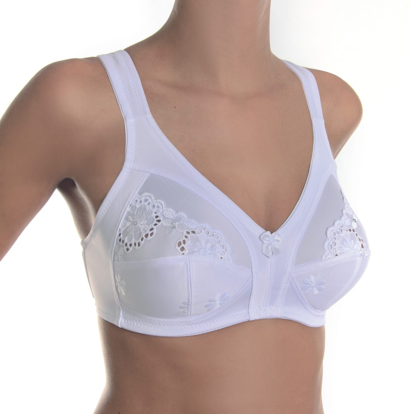 Sassamode Soft-bh aantrekkelijke geborduurde inzetstukken (2-delig