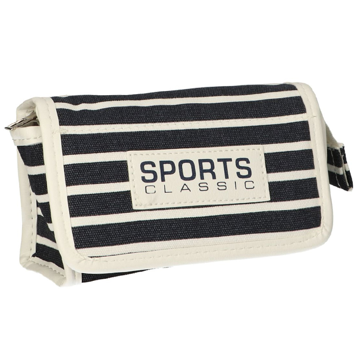Make-up tasje met spiegel Sports Classic blauw