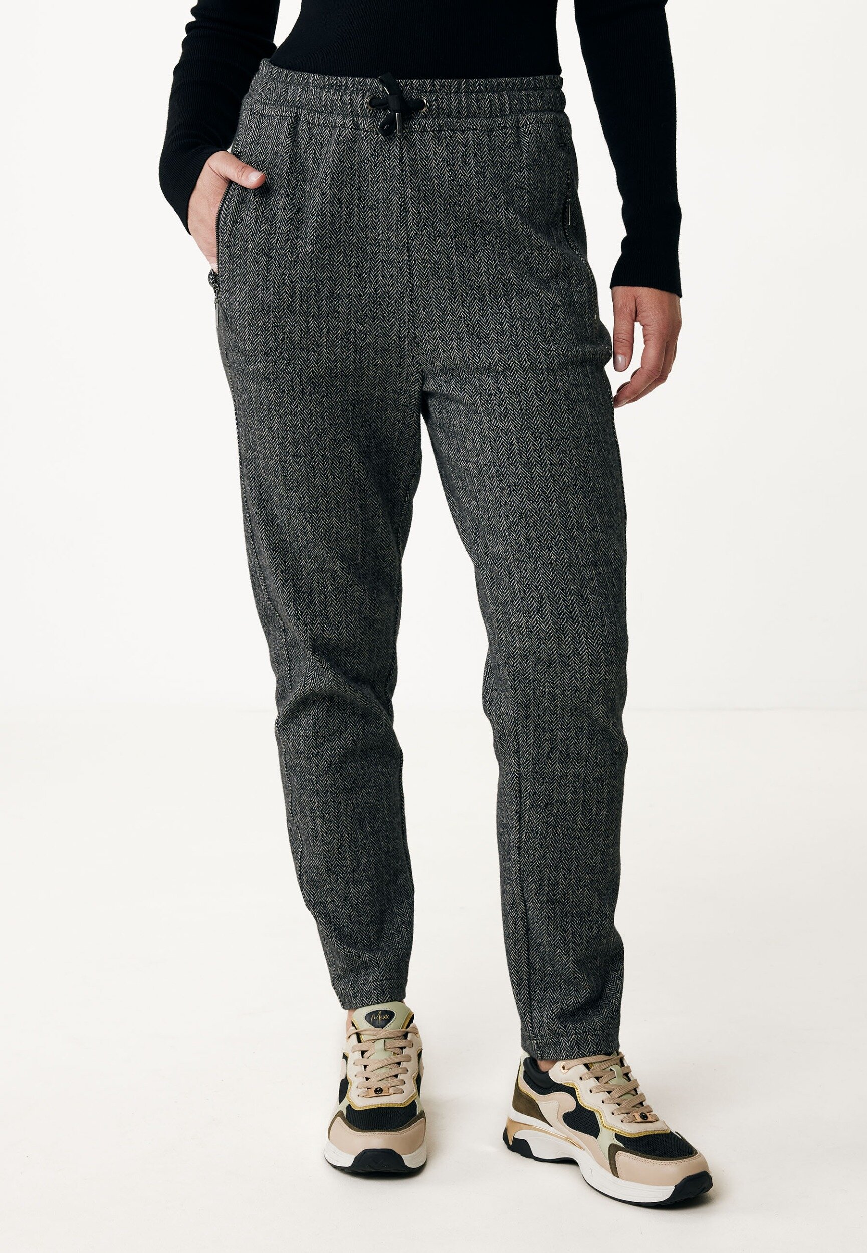 Broek Visgraat Zwart