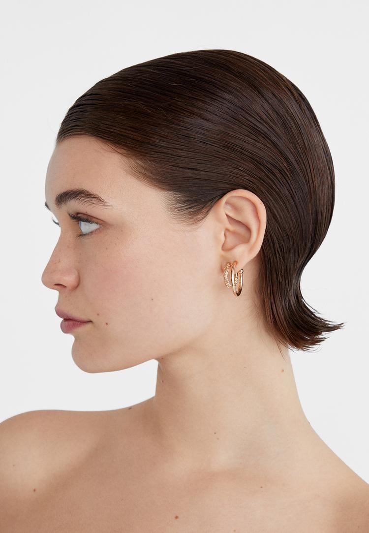 Stradivarius Set 6 basisoorbellen  Goud OS