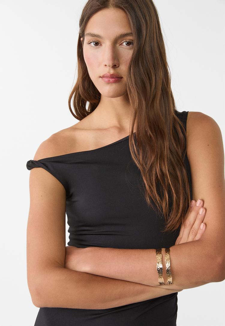 Stradivarius Textuurarmband  Goud OS