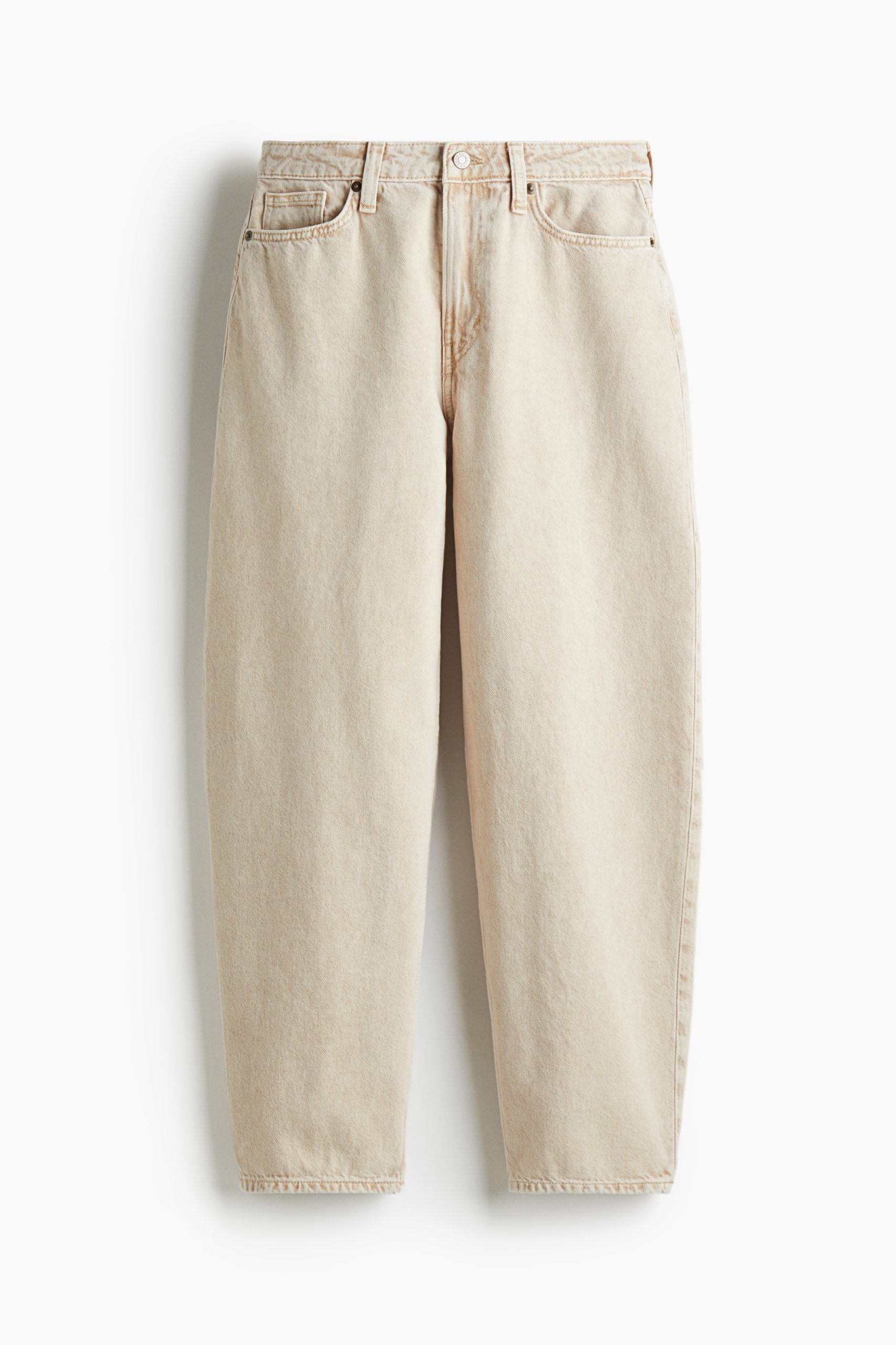 H & M - Barrel High Jeans - Beige