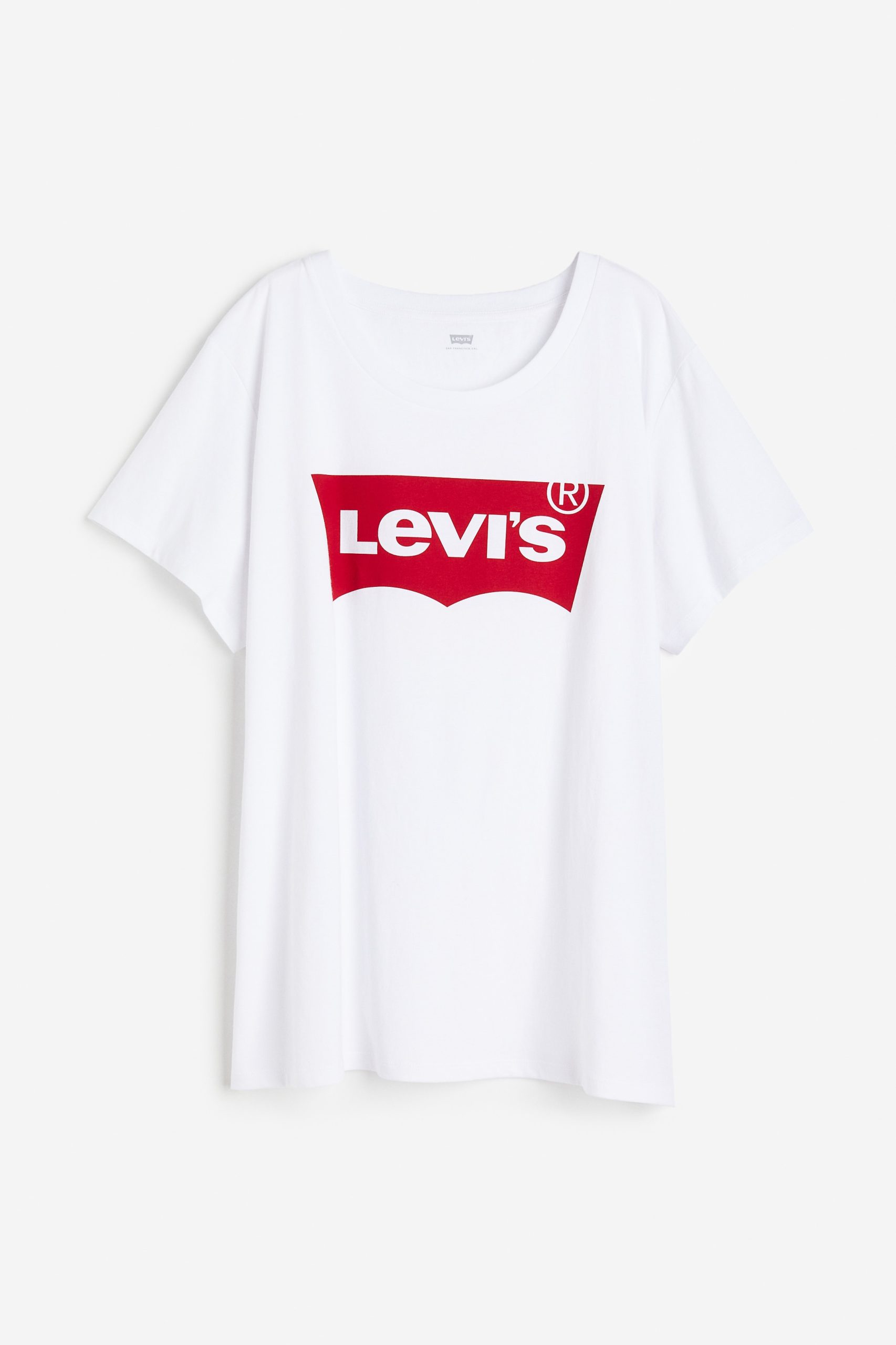 H & M - Levis Pl Perfect Tee Plus Batwing White - Wit