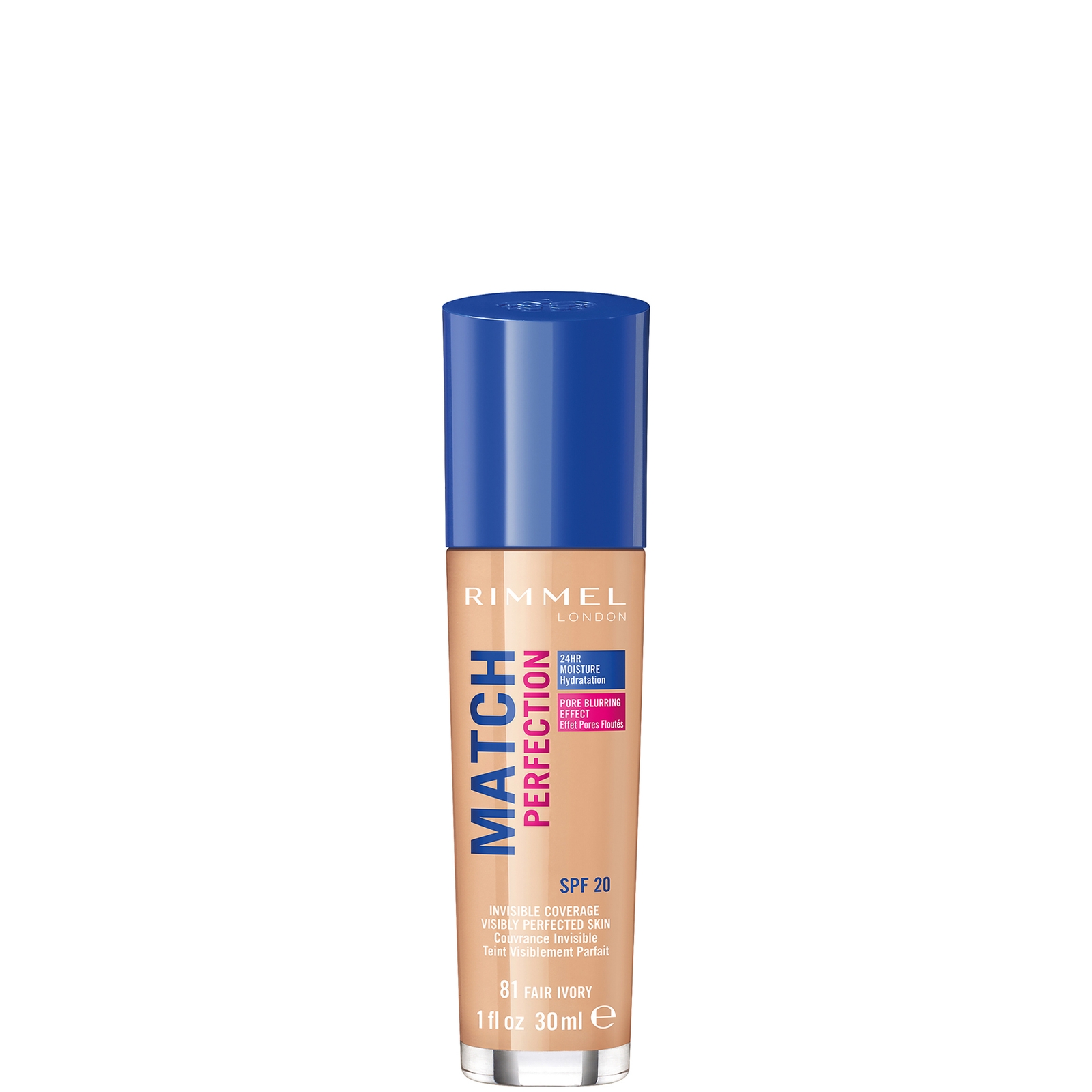 Rimmel London SPF 20 Match Perfection Foundation 30 ml (Verschillende Tinten) - Fair Ivory