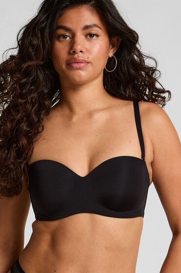 Hunkemöller Voorgevormde strapless beugel-bh Smooth Zwart