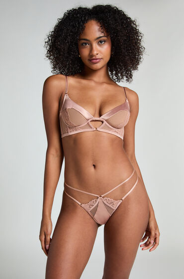 Hunkemöller Brazilian met open kruis Nisha Beige