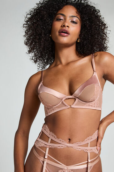 Hunkemöller Niet-voorgevormde longline beugel bh Nisha Beige