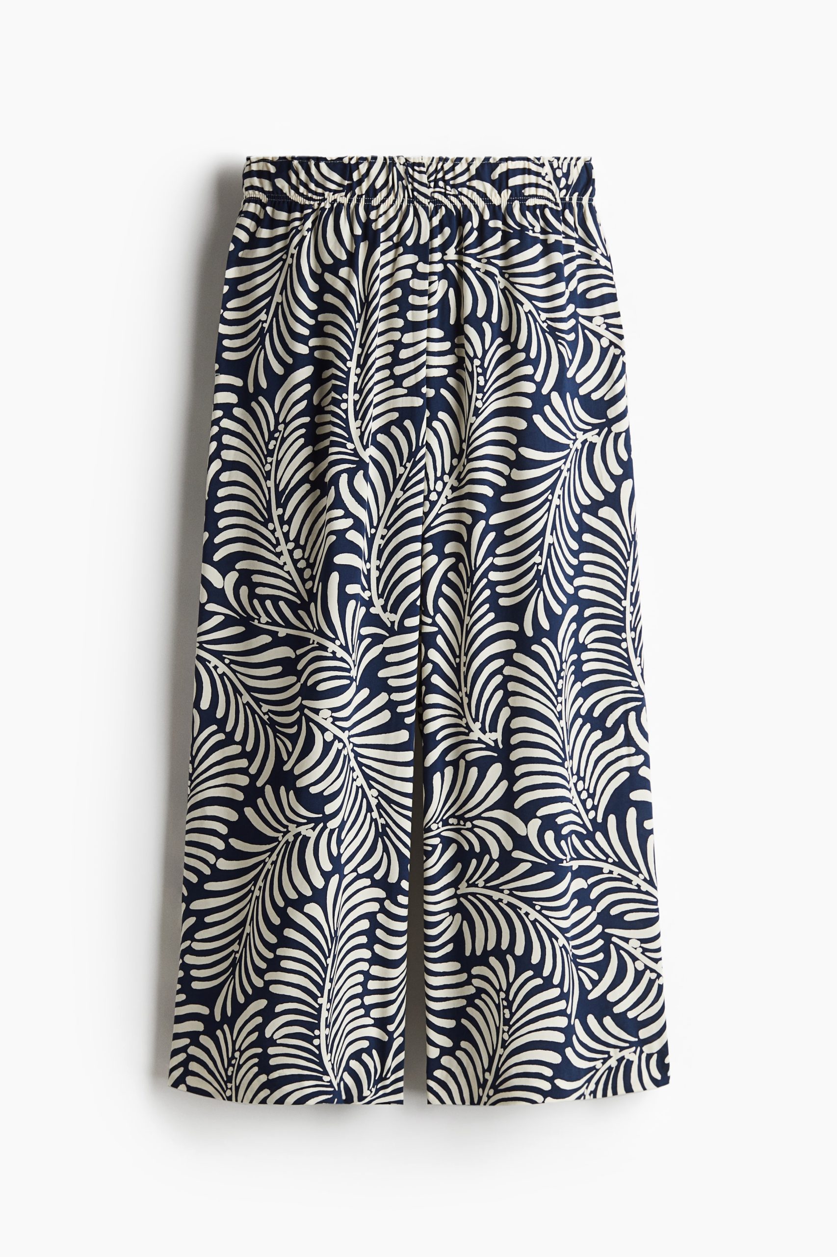 H & M - Cropped pull-on broek - Blauw