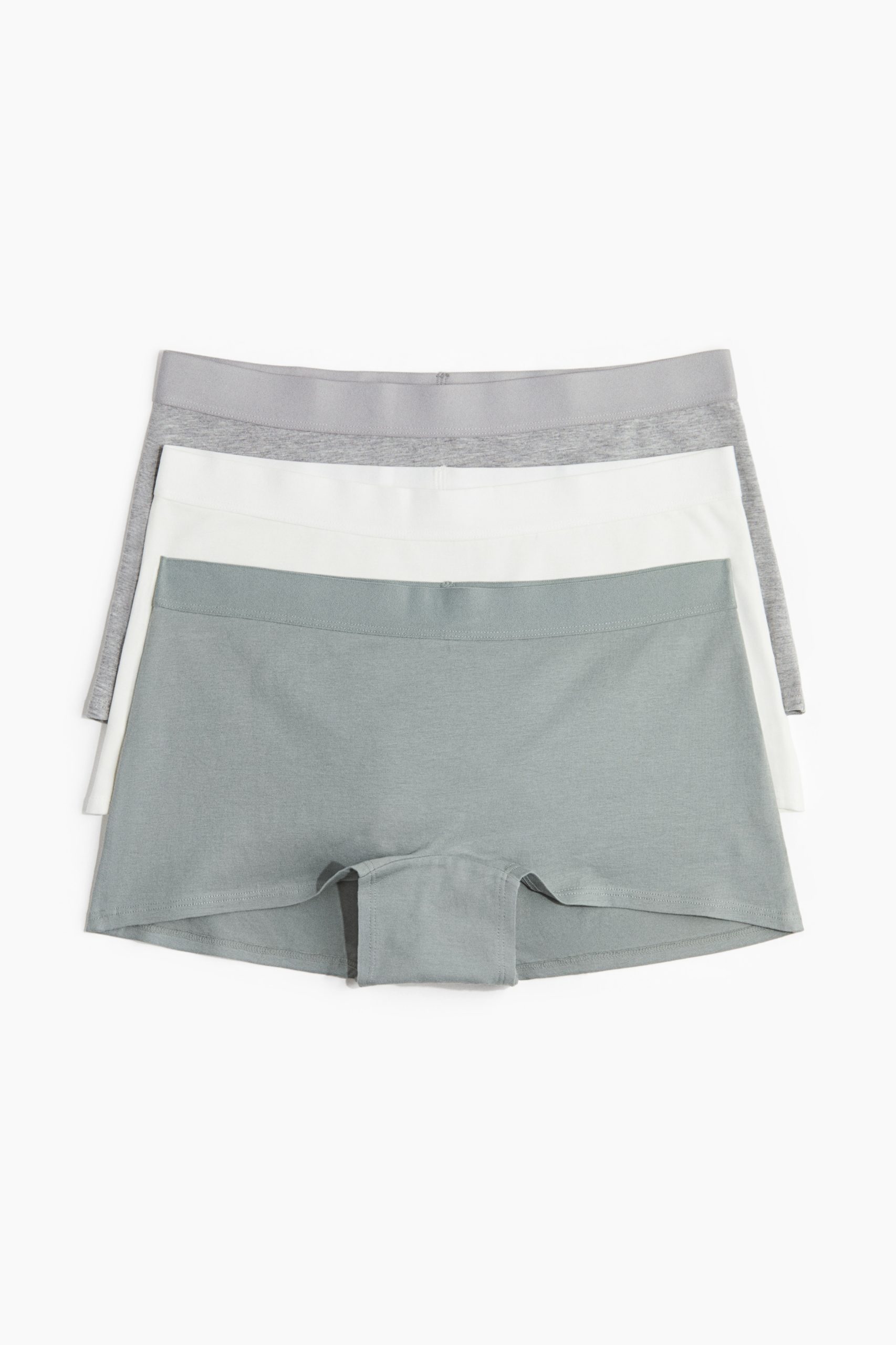 H & M - Set van 3 katoenen boxerslips - Grijs