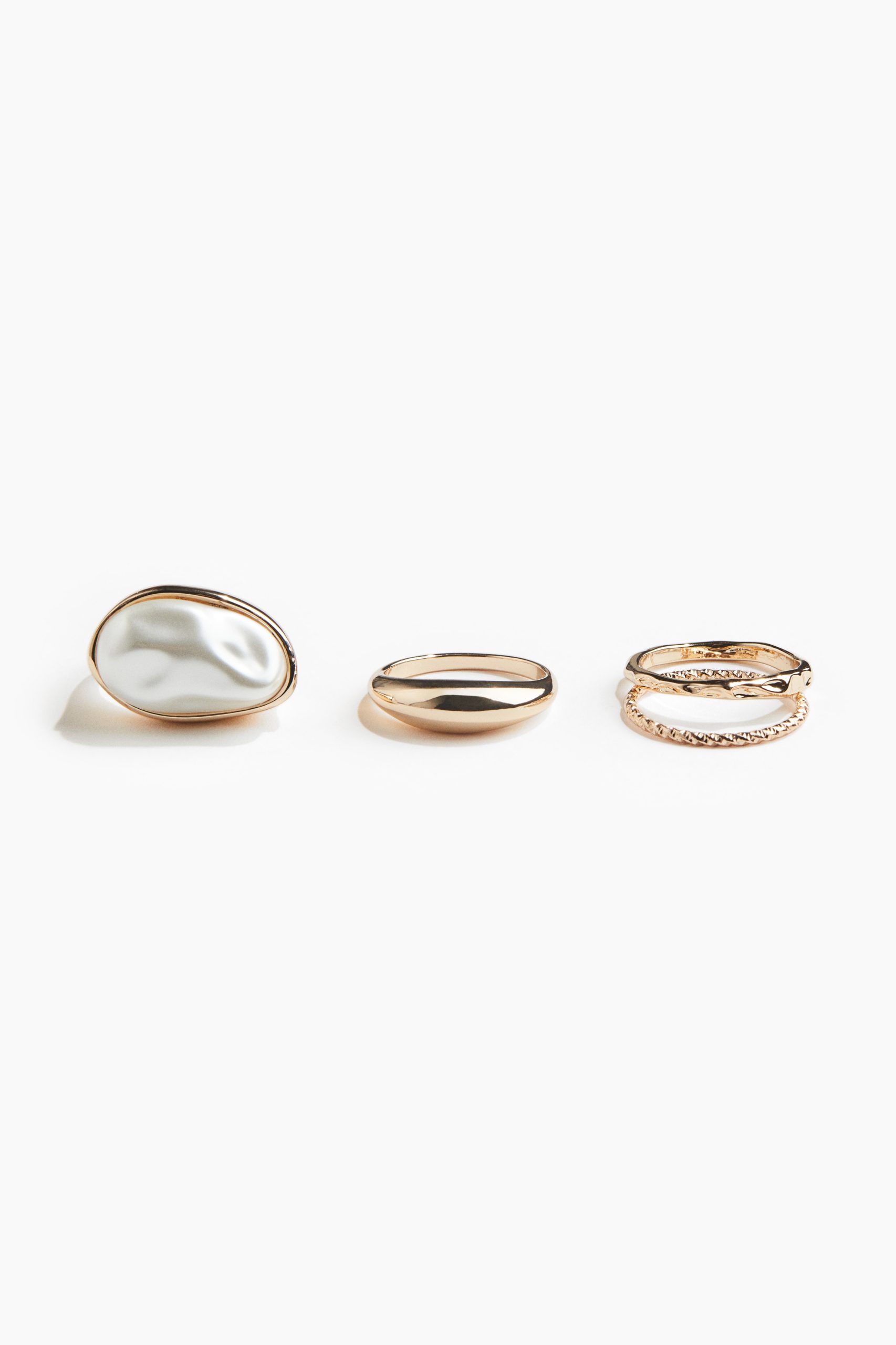 H & M - Set van 4 ringen - Goud