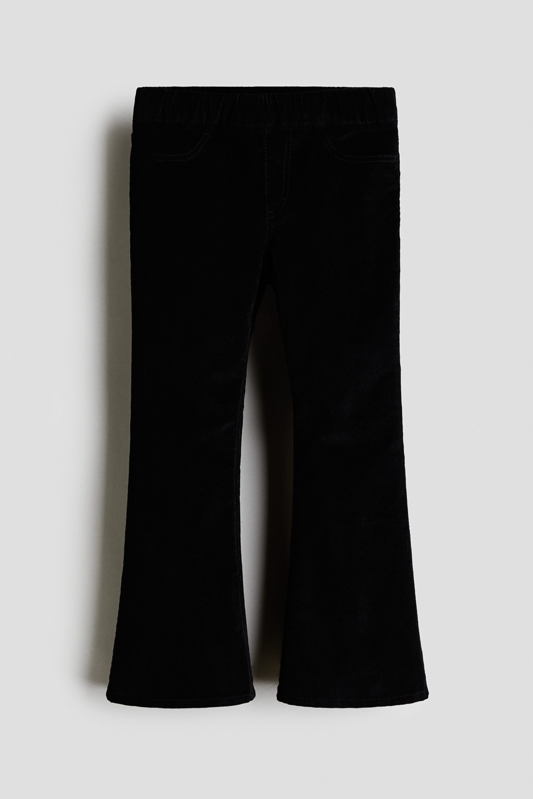 H & M - Flared tregging van corduroy - Zwart