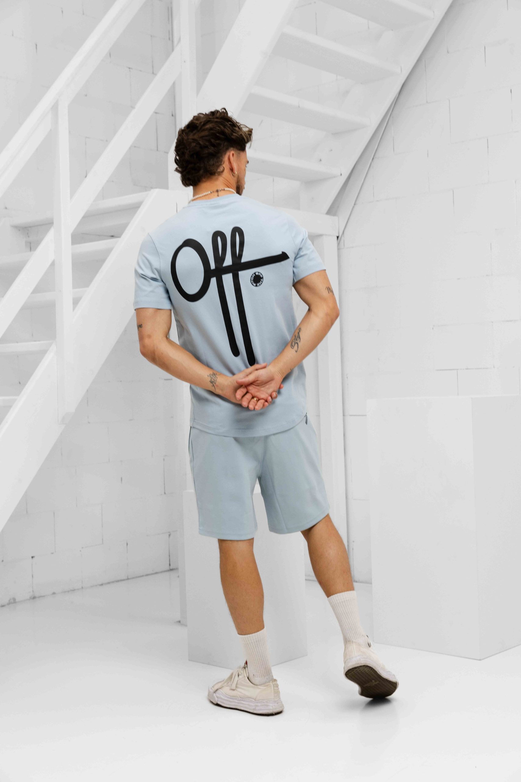 Off The Pitch Fullstop Slim Fit Zomerset Heren Lichtblauw - Maat L - Kleur: Lichtblauw | Soccerfanshop