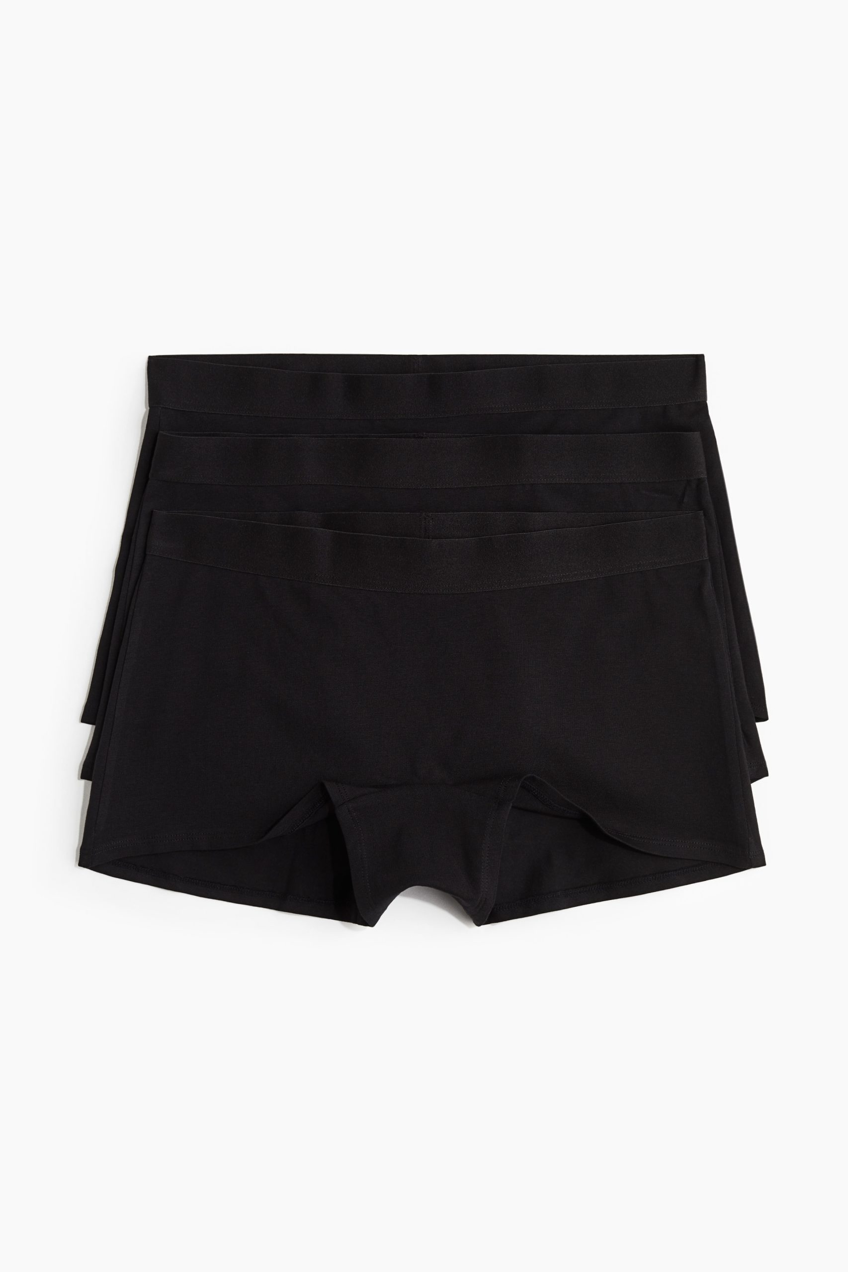 H & M - Set van 3 katoenen boxerslips - Zwart