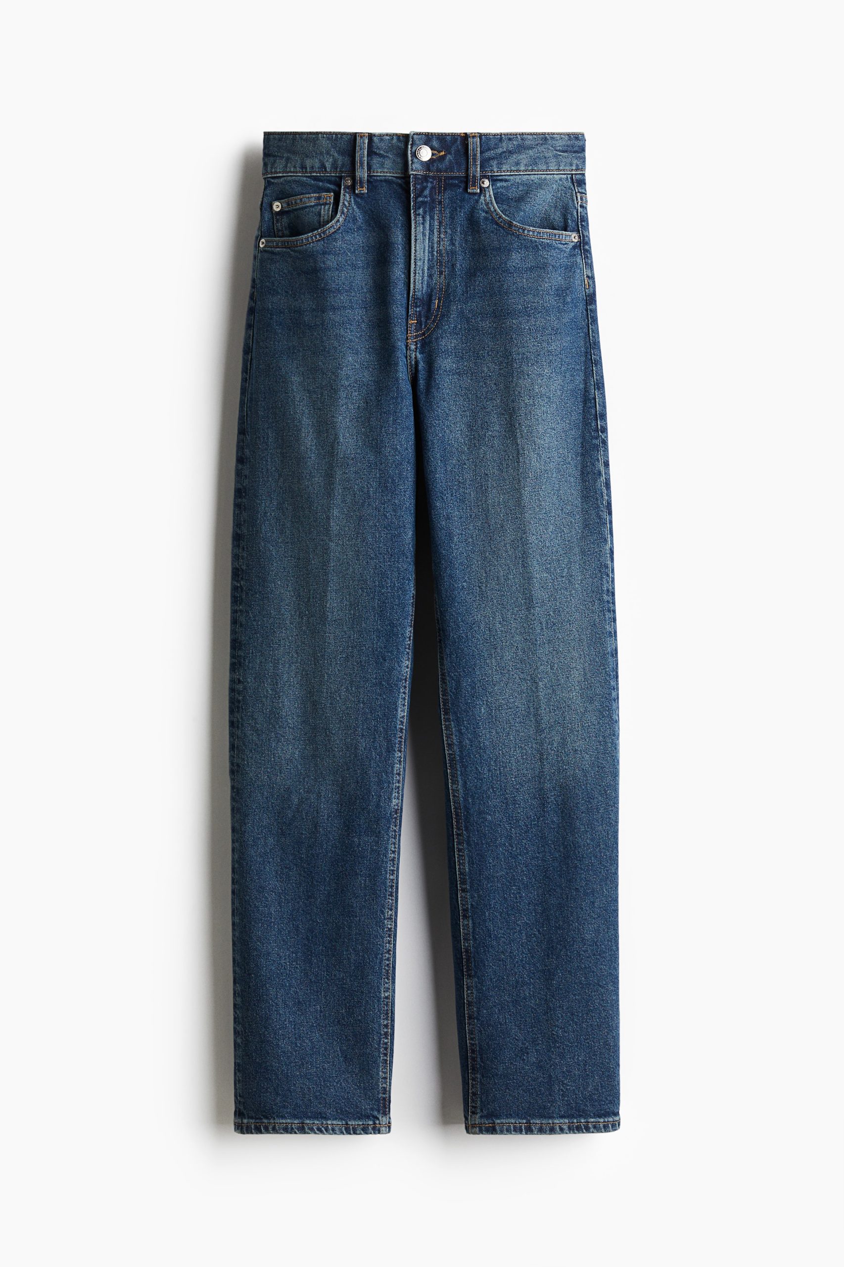 H & M - Straight High Jeans - Blauw