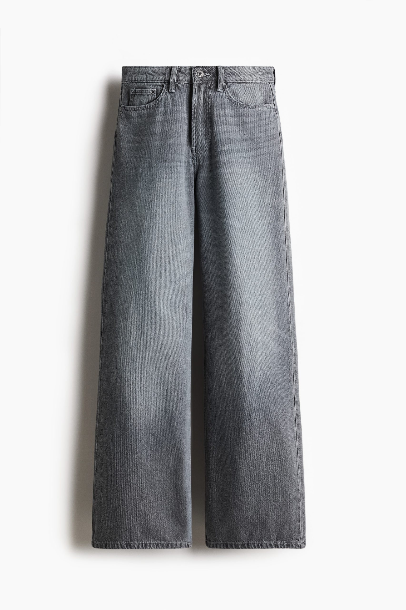 H & M - Wide Ultra High Jeans - Grijs