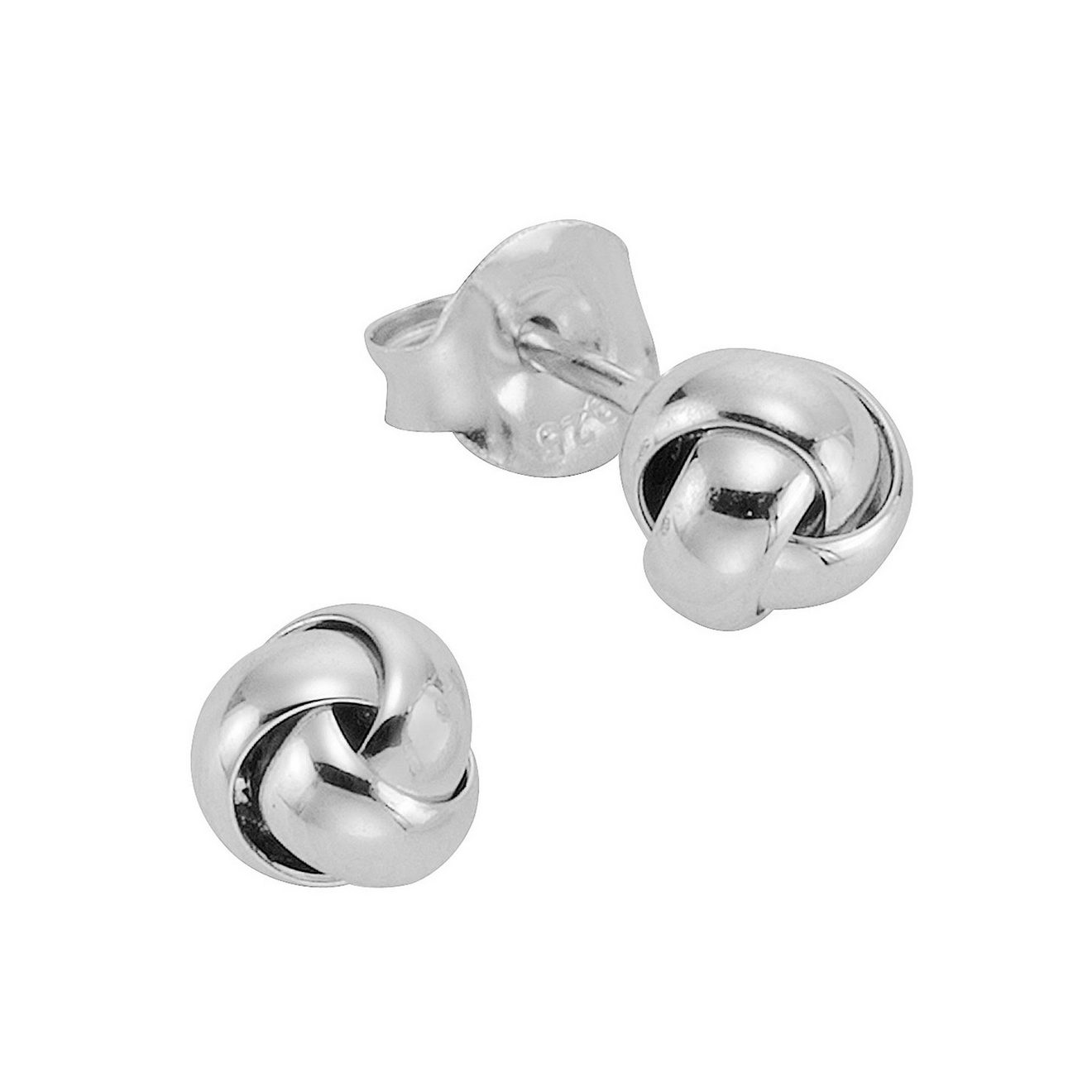 Firetti Oorstekers Sieraad cadeau zilver 925 oorbellen knoop