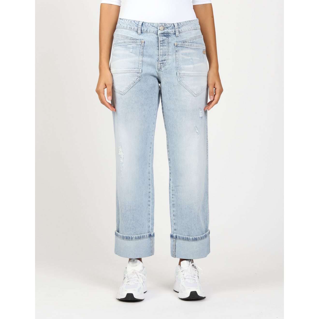 GANG Loose fit jeans 94ROBERTA met oversized opgestikte zakken