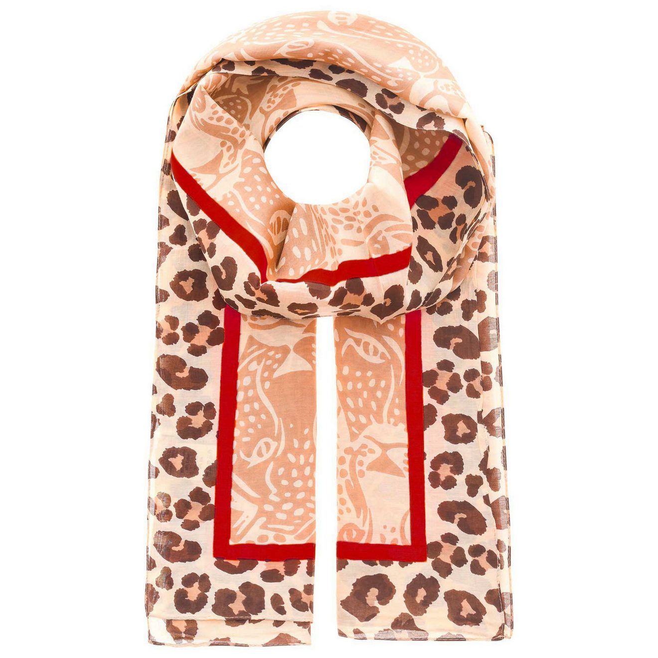 Zwillingsherz Modieuze sjaal Leopard Faces met luipaardmotief