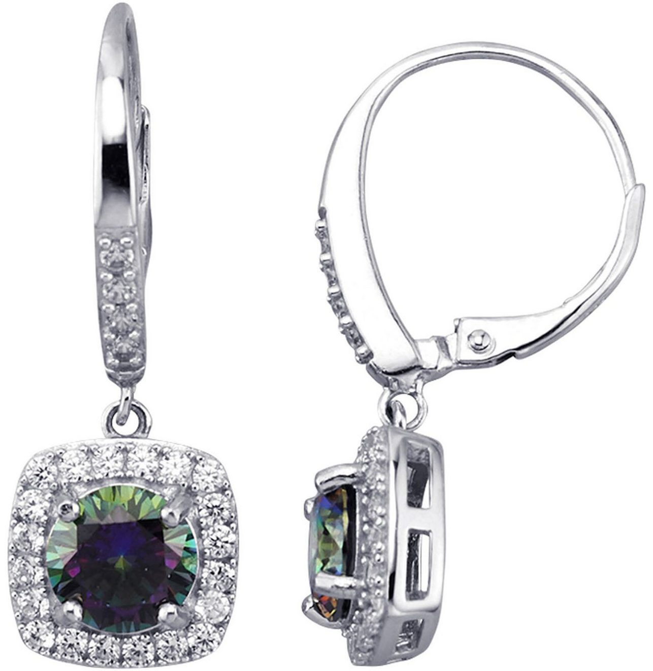 Firetti Paar oorhangers Sieraad Geschenk zilver 925 Oorsieraden Oorbellen Kussenvorm