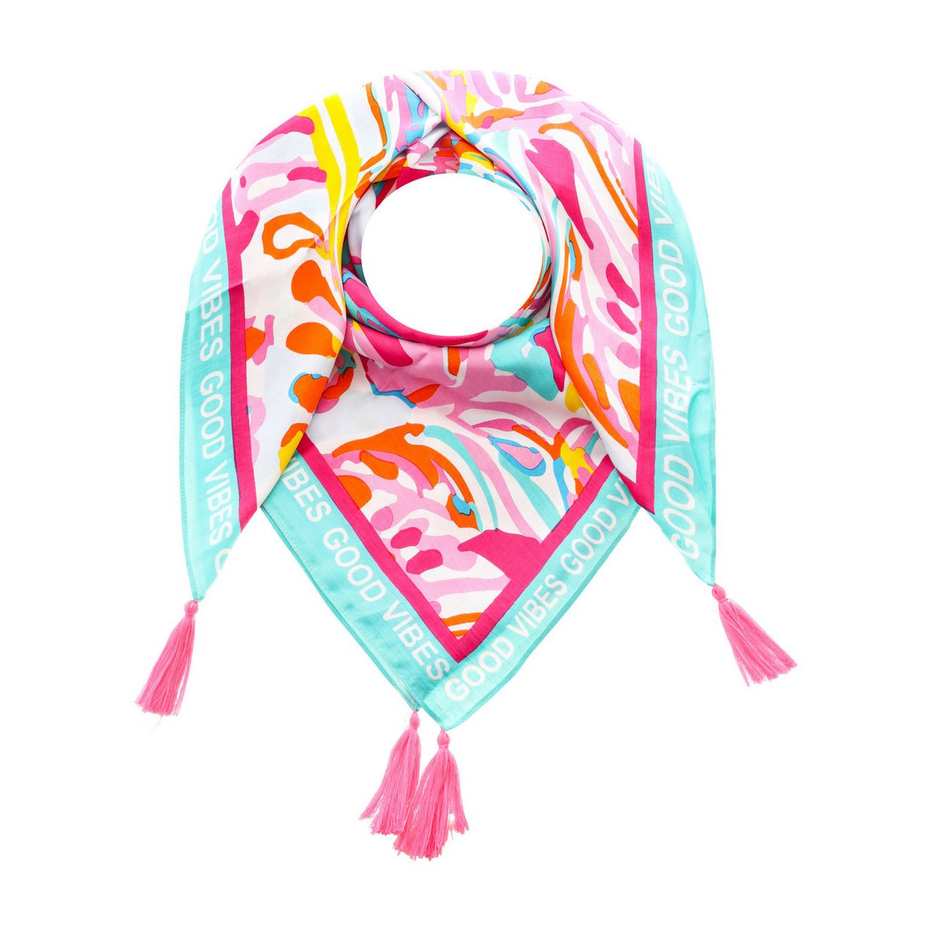 Zwillingsherz Modieus sjaaltje Bloemendroom met bloemen en franjes