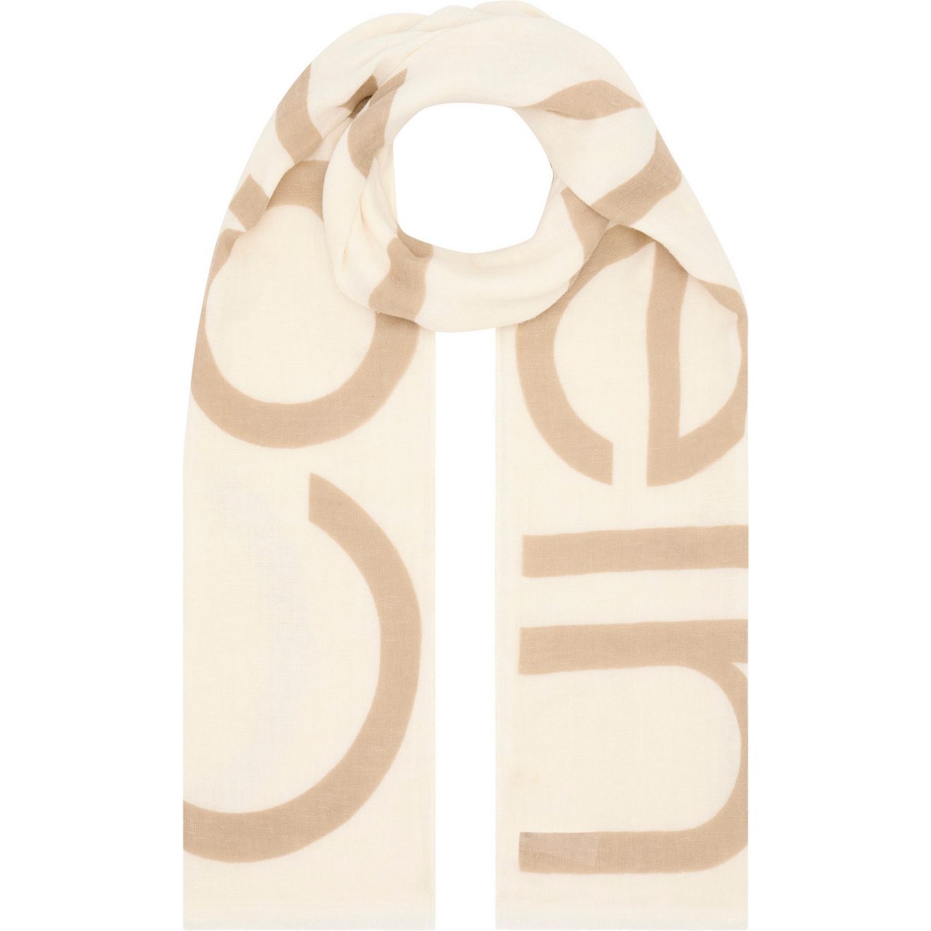 Calvin Klein Sjaal BOLD LOGO COTTON HEMP SCARF