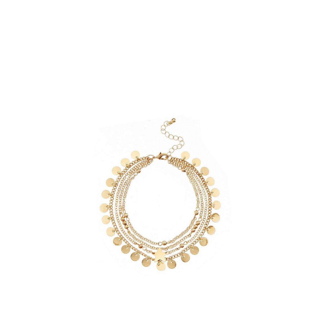 Lascana Enkelkettinkje met hanger Boho Layer Look Meerdere rij voetketting