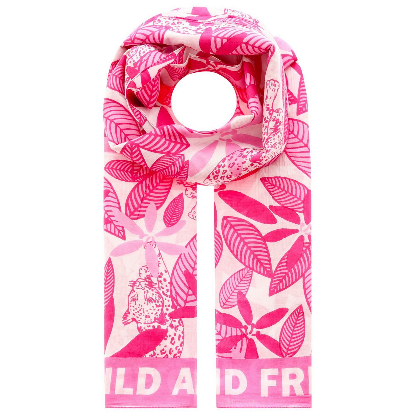 Zwillingsherz Modieuze sjaal Wild and Free kleurrijk bloemmotief